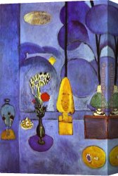 In Blue Canvas Paintings - The Blue Window by Henri Matisse