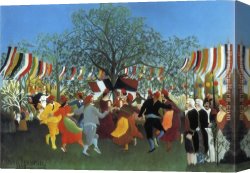 Henri Rousseau Canvas Paintings - A Centennial of Independence by Henri Rousseau