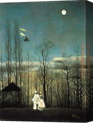 Evening on a Parisian Boulevard Canvas Paintings - Carnival Evening by Henri Rousseau