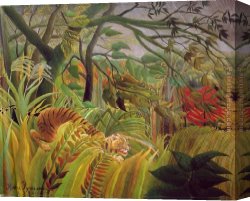 Henri Gervex Canvas Paintings - Surprise by Henri Rousseau