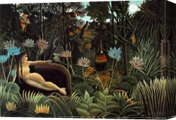 Dreams Canvas Paintings - The Dream by Henri Rousseau