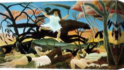 St George And The Dragon, Victory Leading Sketch-model for a Proposed War Memorial Canvas Paintings - war by Henri Rousseau