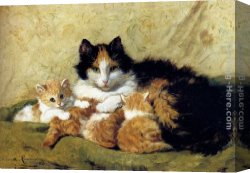 Henriette Canvas Paintings - A Proud Mother by Henriette Ronner-Knip