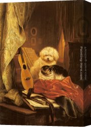 Friends Canvas Paintings - Best Friends by Henriette Ronner-Knip