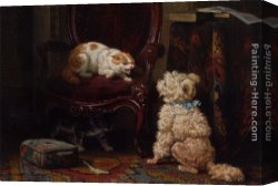 Guest's Canvas Paintings - The Uninvited Guest by Henriette Ronner-Knip