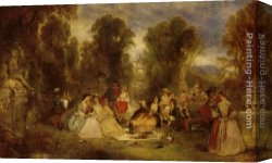 Party Canvas Paintings - The Garden Party by Henry Andrews