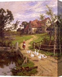 Count Henry I of Nassau with His Bride Canvas Paintings - A Berkshire Homestead by Henry H. Parker