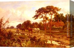 End of a Perfect Day Canvas Paintings - The End Of The Day by Henry Hillier Parker