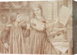 A Duet Canvas Paintings - The Duet Study by Henry Holiday