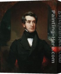 Gentleman Canvas Paintings - A Gentleman of the Wilkes Family by Henry Inman