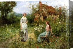 The Gossips Canvas Paintings - Gossips by Henry John Yeend King