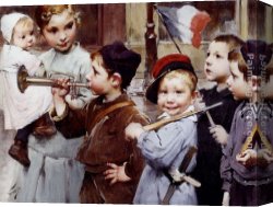 The Beginning of a Perfect Day Canvas Paintings - July 14th - Bastille Day by Henry Jules Jean Geoffroy