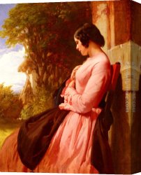 Lejeune Canvas Paintings - Contemplation by Henry Lejeune