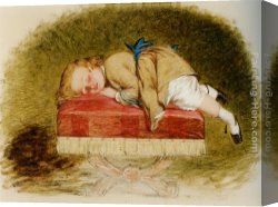 Exhausted Canvas Paintings - Exhausted by Henry Lejeune