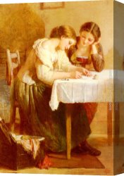 Lejeune Canvas Paintings - Love Letter by Henry Lejeune
