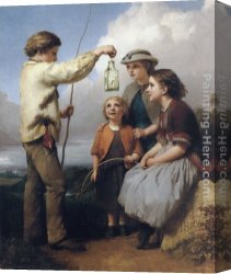 Lejeune Canvas Paintings - The Eft by Henry Lejeune