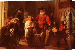 Tower Canvas Paintings - Children at the Tower by Henry Nelson O'Neil