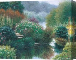 Dreamy Creek II Canvas Paintings - Tyson's Creek by Henry Peeters