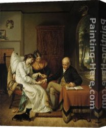 Gray Canvas Paintings - The Pride of the Village by Henry Peters Gray