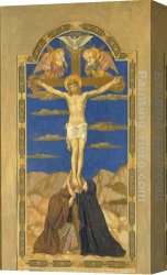 The Crucifixion Canvas Paintings - Crucifixion by Henry Siddons Mowbray