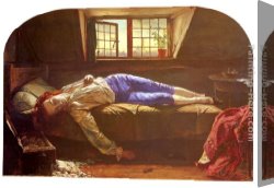 It Was to Be a Lasso Duel to The Death Canvas Paintings - The Death of Chatterton by Henry Wallis