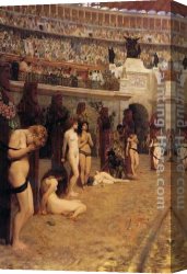 It Was to Be a Lasso Duel to The Death Canvas Paintings - Faithful Unto Death by Herbert Gustave Schmalz