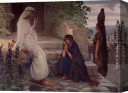 Schmalz Canvas Paintings - Home of Bethany by Herbert Gustave Schmalz