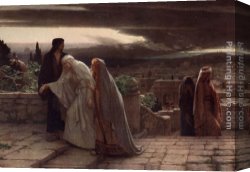 Schmalz Canvas Paintings - Return from Calvary by Herbert Gustave Schmalz