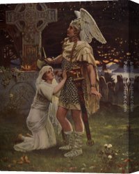 Schmalz Canvas Paintings - Sir Galahad by Herbert Gustave Schmalz