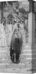 The Daughters of Judah in Babylon Canvas Paintings - The King's Daughter by Herbert Gustave Schmalz