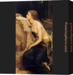 James Childs Canvas Paintings - Lamia by Herbert James Draper