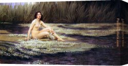 Water-mill Canvas Paintings - The Water Nymph by Herbert James Draper