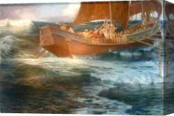 God Speed Canvas Paintings - Wrath of the Sea God by Herbert James Draper