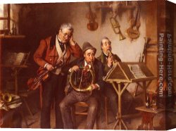 Kern Canvas Paintings - A False Note by Hermann Kern