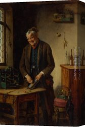 Kern Canvas Paintings - The Bachelors Home by Hermann Kern