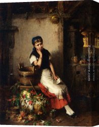 Kern Canvas Paintings - The Love Letter by Hermann Kern