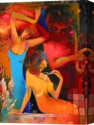 Afternoon Canvas Paintings - Afternoon Music by Hessam Abrishami