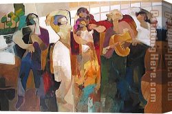 Hessam Canvas Paintings - Celebration of Life by Hessam Abrishami