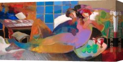 Love Story Canvas Paintings - Essence of Love by Hessam Abrishami