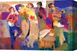 Hessam Canvas Paintings - Harmonic Night by Hessam Abrishami