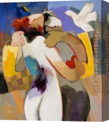 Hessam Canvas Paintings - Irresistible Love by Hessam Abrishami