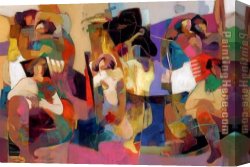 Hessam Canvas Paintings - Love is Fantasy by Hessam Abrishami