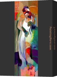 Hessam Canvas Paintings - Loves Curtain by Hessam Abrishami