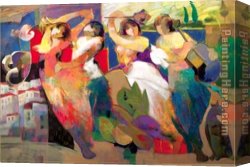 Dance at Bougival I Canvas Paintings - Twilight Dance by Hessam Abrishami