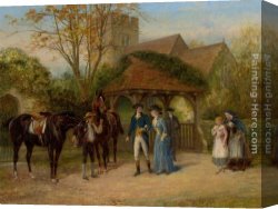 Hardy Canvas Paintings - A Visit to the Church by Heywood Hardy