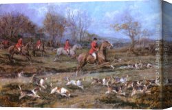 Hardy Canvas Paintings - Full Cry by Heywood Hardy