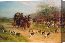 Hardy Canvas Paintings - Hounds First, Gentlemen, Hounds First by Heywood Hardy