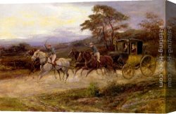 Hardy Canvas Paintings - On The Road To Gretna Green by Heywood Hardy