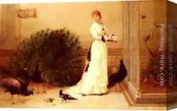 Hardy Canvas Paintings - The Aviary by Heywood Hardy