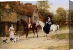 Hardy Canvas Paintings - The Gamekeepers Daughter by Heywood Hardy